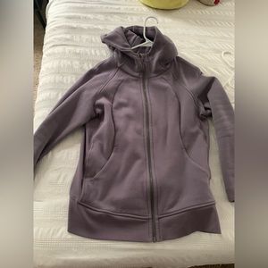 Lululemon purple full length full zip scuba jacket